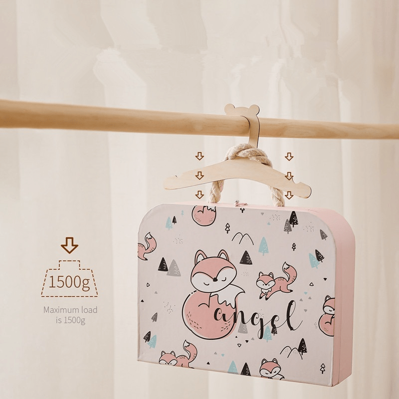 Набор из 5 детских деревянных вешалок с крючками в форме животных, прочные вешалки для детской одежды, идеально подходят для декора детской и комнаты принцессы.