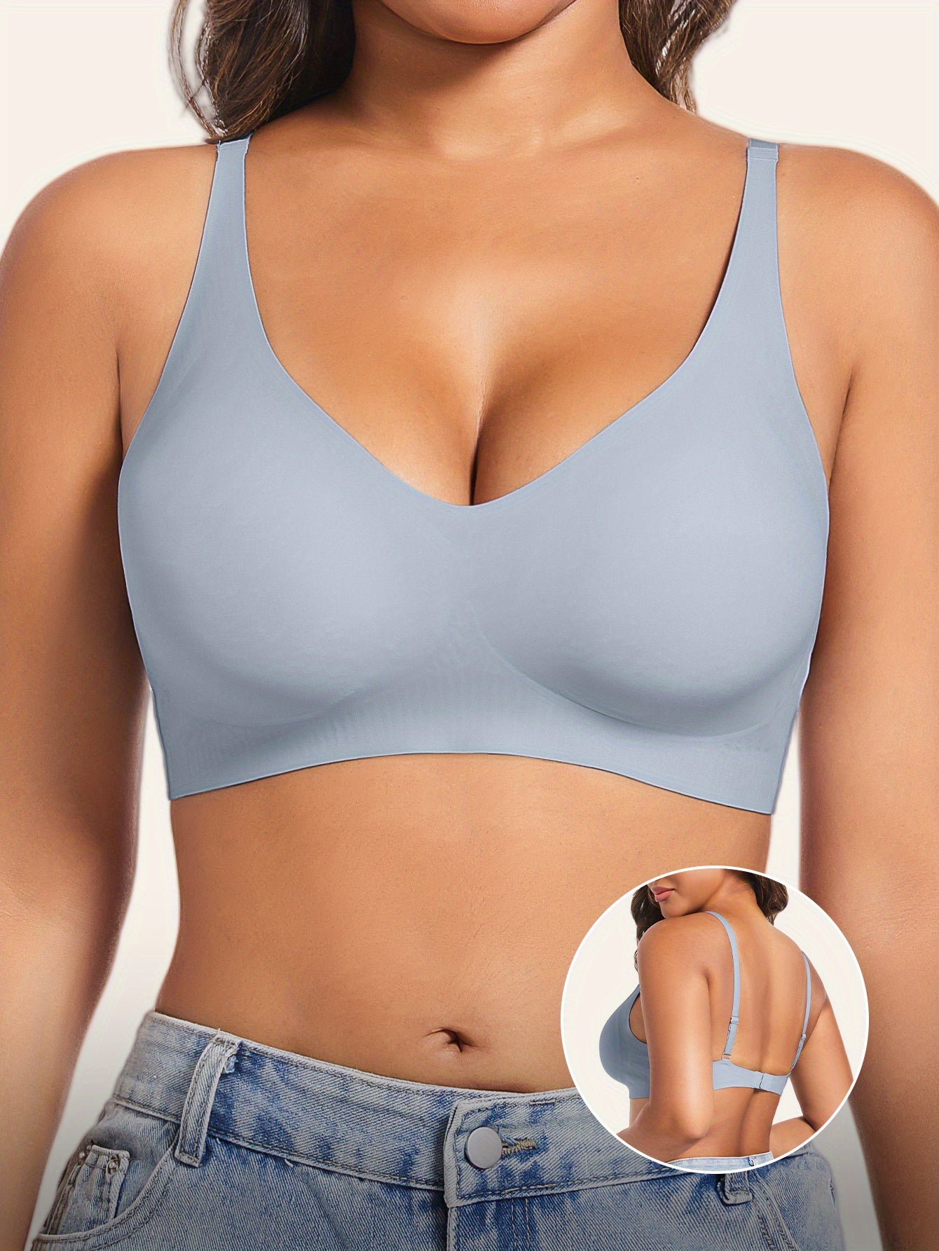 Ayollar uchun olib tashlanadigan yostiqchalari bilan bir yer tonli spaghetti tasma bralet, barcha mavsumlar uchun mukammal.