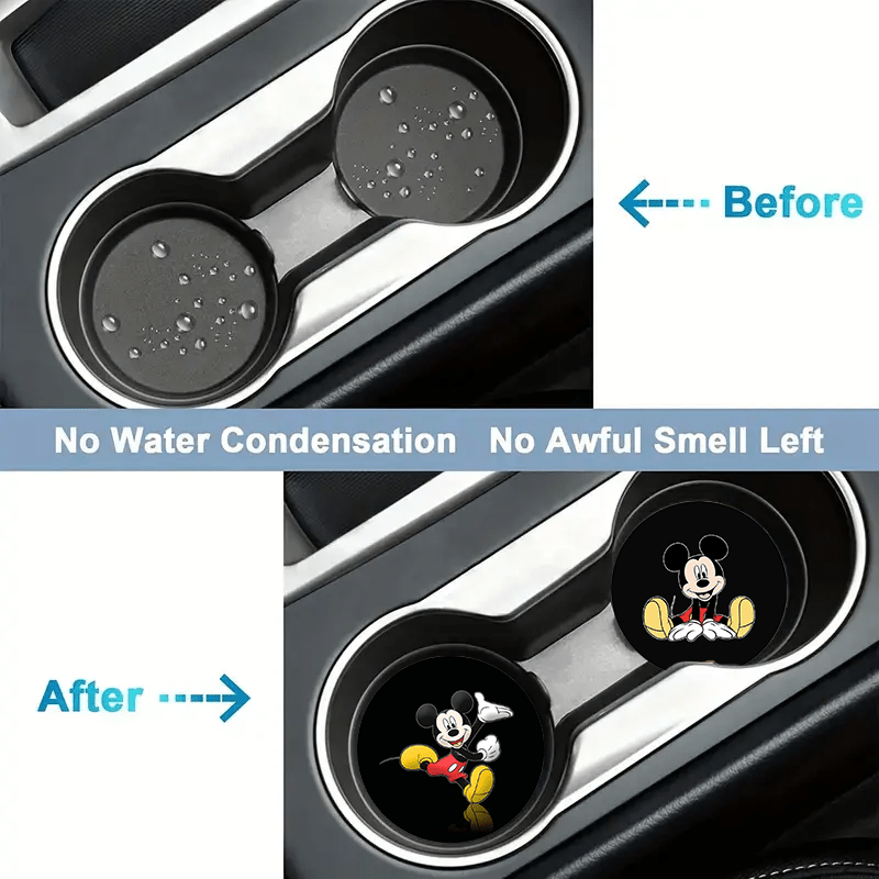 Автомобильные подстаканники с дизайном Микки Маус, нескользящие для автомобилей