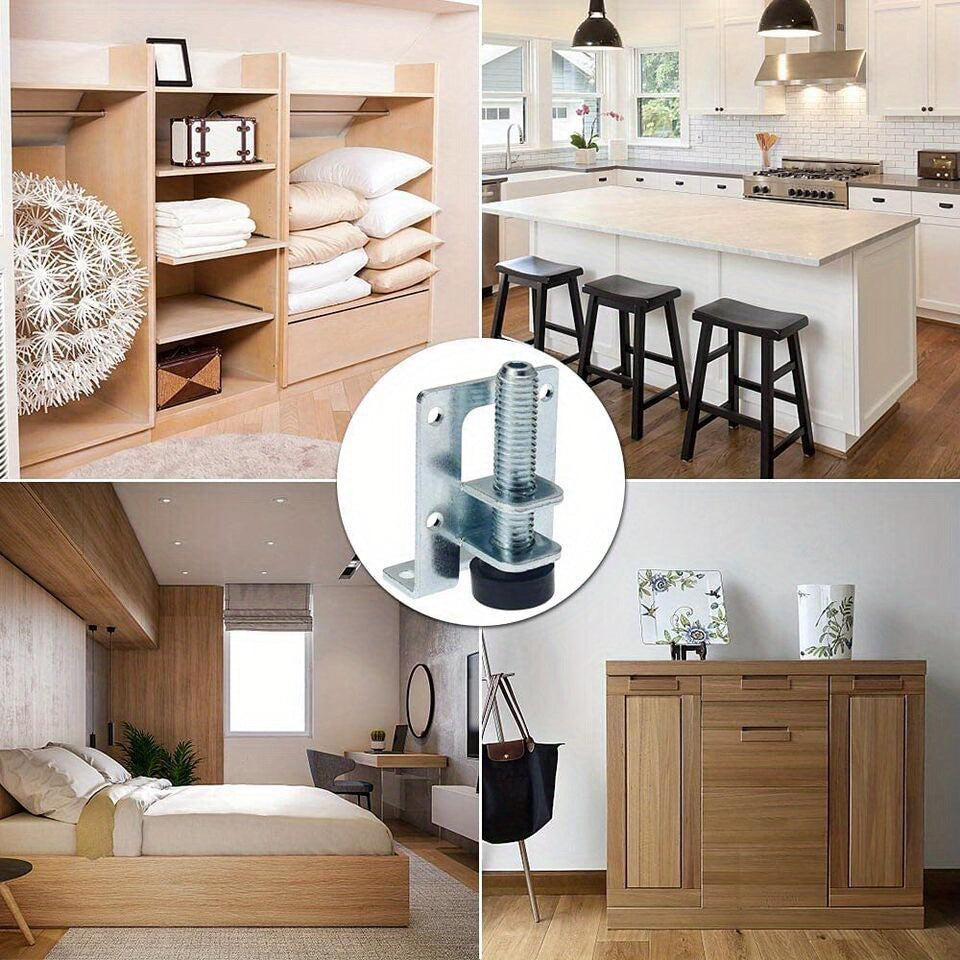 Nivelador de mobiliario ajustable de uso pesado con patas de goma antideslizantes para armarios y mesas