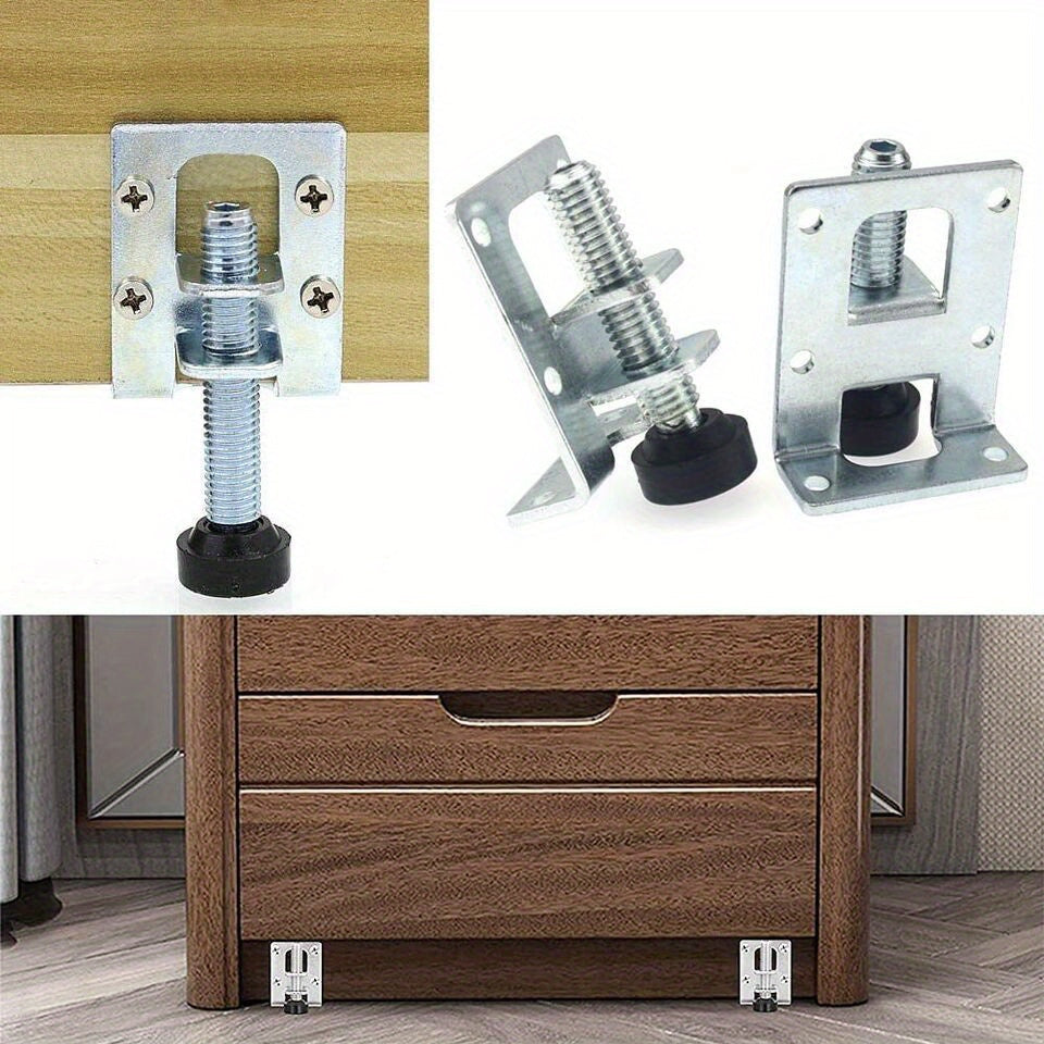 Nivelador de mobiliario ajustable de uso pesado con patas de goma antideslizantes para armarios y mesas