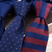 Men's Slim Knit Tie Casual Wear 6cm Wide Polyester British Style