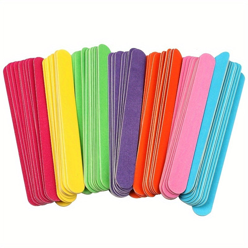 10-Pack Double-Sided Nail Files Wooden Buffers for Manicure and Polishing