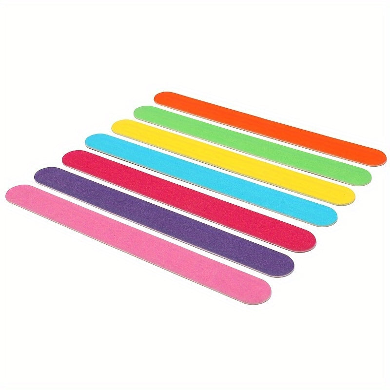 10-Pack Double-Sided Nail Files Wooden Buffers for Manicure and Polishing