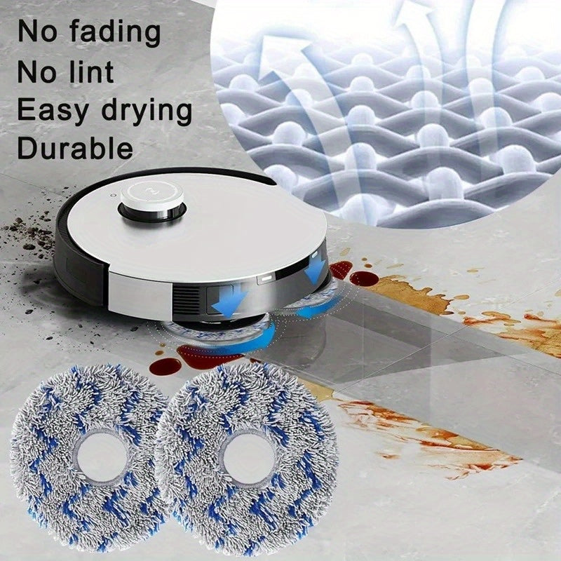 Replacement Washable Mop Pads for Robot Vacuums, Eco-Friendly Floor Cleaning Accessories