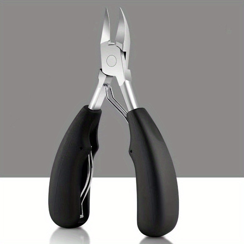 Stainless Steel Toenail Clippers with Curved Blades and Nail File for Ingrown Nail Care