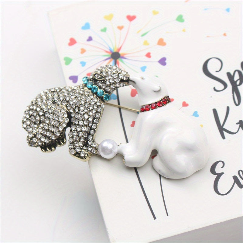 Animal-Shaped Rhinestone Enamel Polar Bear Brooch for Jackets and Gifts