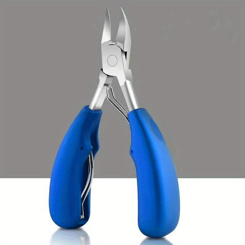 Stainless Steel Toenail Clippers with Curved Blades and Nail File for Ingrown Nail Care
