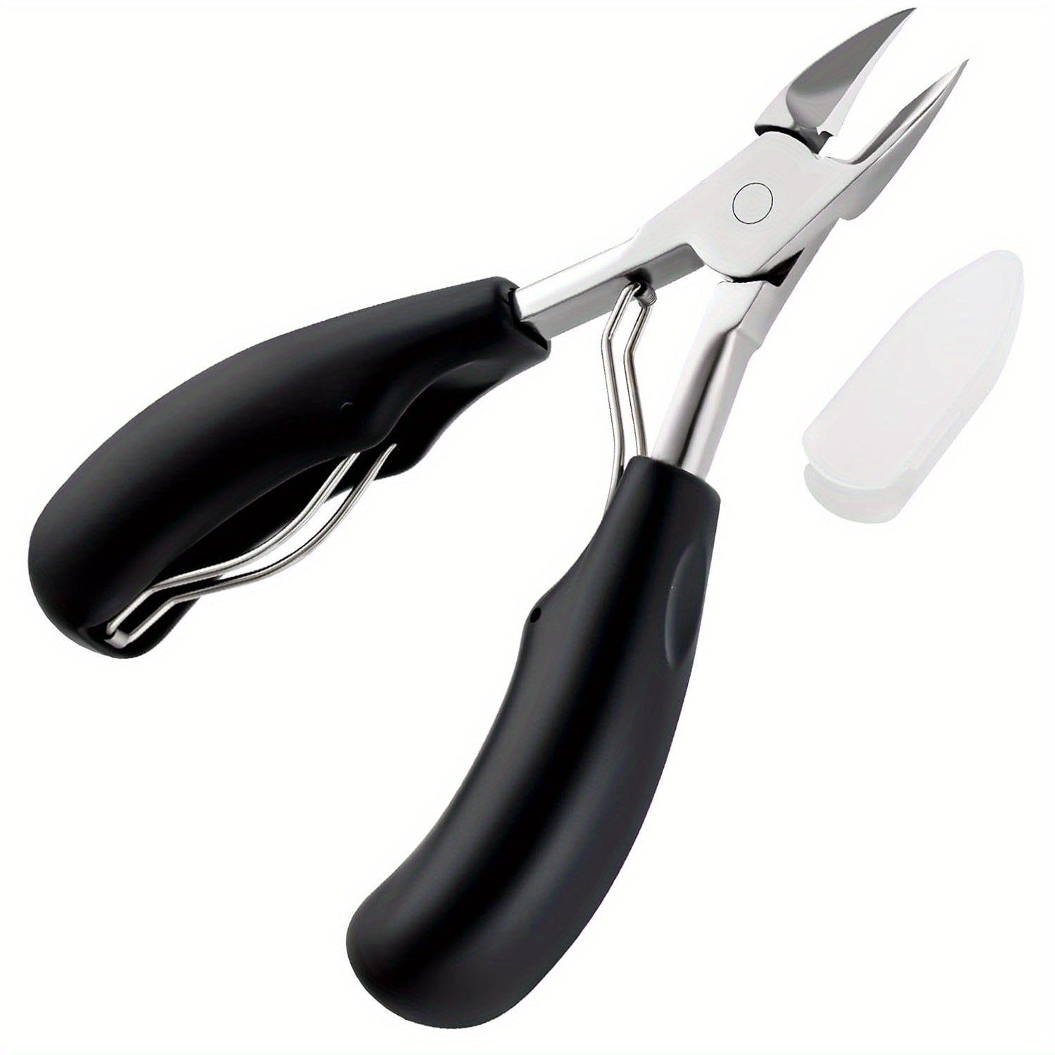 Stainless Steel Toenail Clippers with Curved Blades and Nail File for Ingrown Nail Care