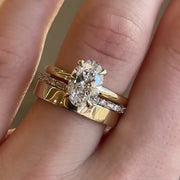 Oval Cubic Zirconia Bridal Ring Set for Women Engagement and Promise Rings