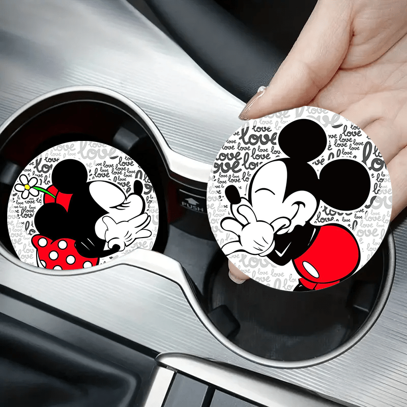 Couple Car Coasters Non-Slip Acrylic Interior Accessories