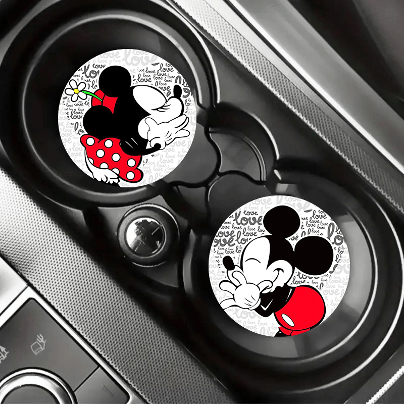 Couple Car Coasters Non-Slip Acrylic Interior Accessories
