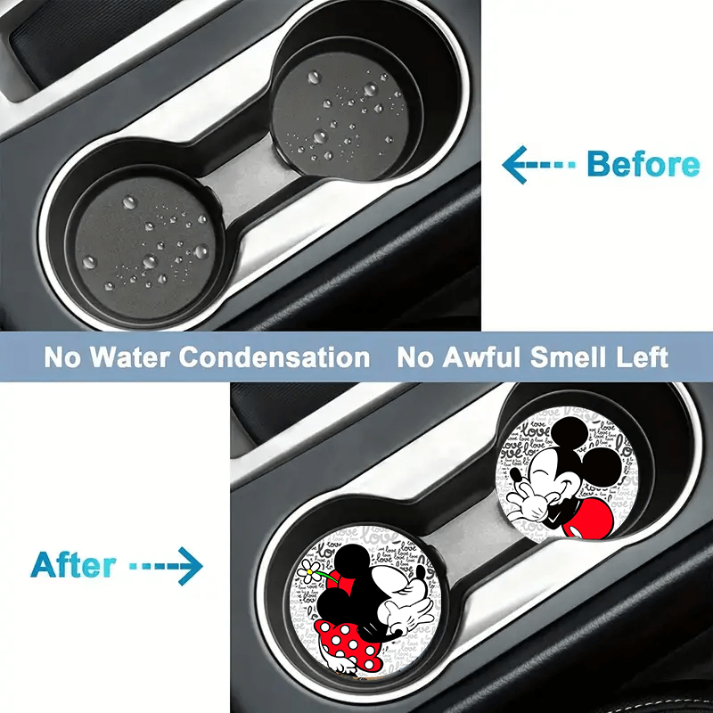 Couple Car Coasters Non-Slip Acrylic Interior Accessories