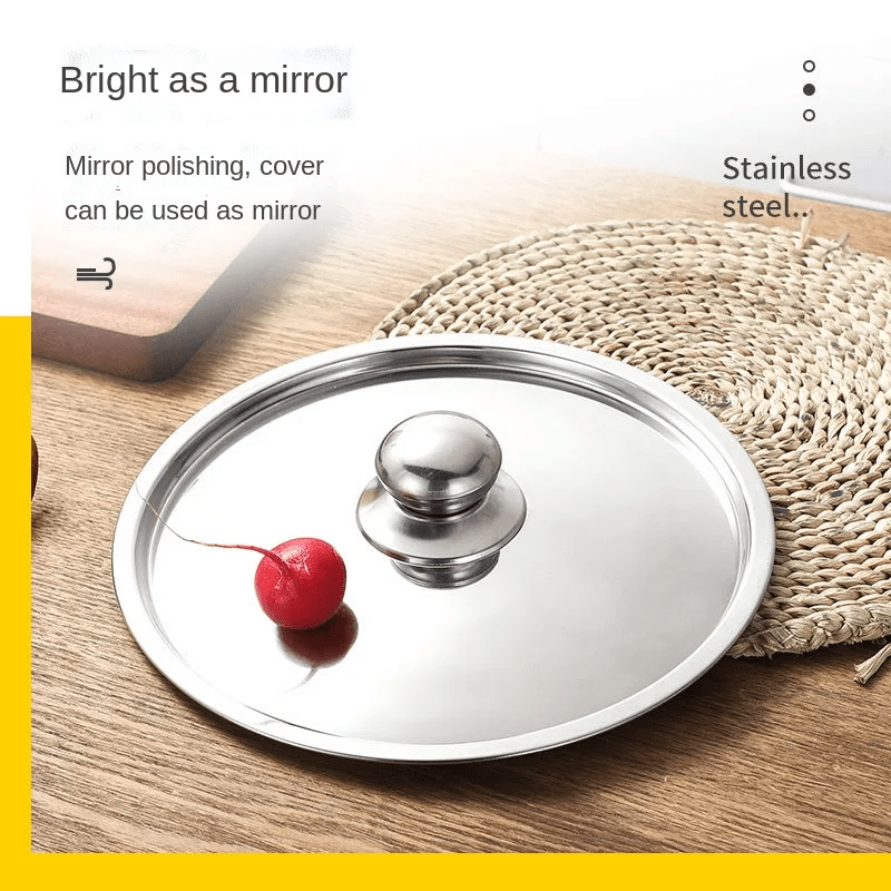 Set of 5 Stainless Steel Cookware Pots with Lids, Heat-Proof Handles