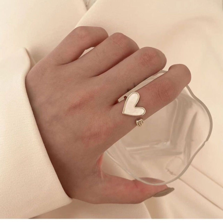 Erkaklar uchun sozlanadigan yurak qobiq uzuk, alloy, zamonaviy zargarlik buyumlari