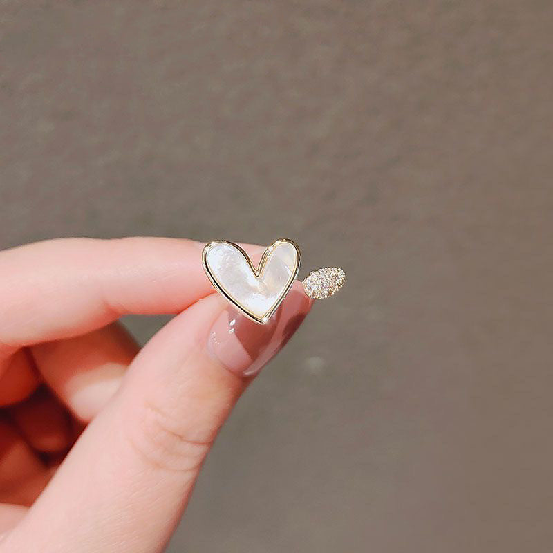 Erkaklar uchun sozlanadigan yurak qobiq uzuk, alloy, zamonaviy zargarlik buyumlari