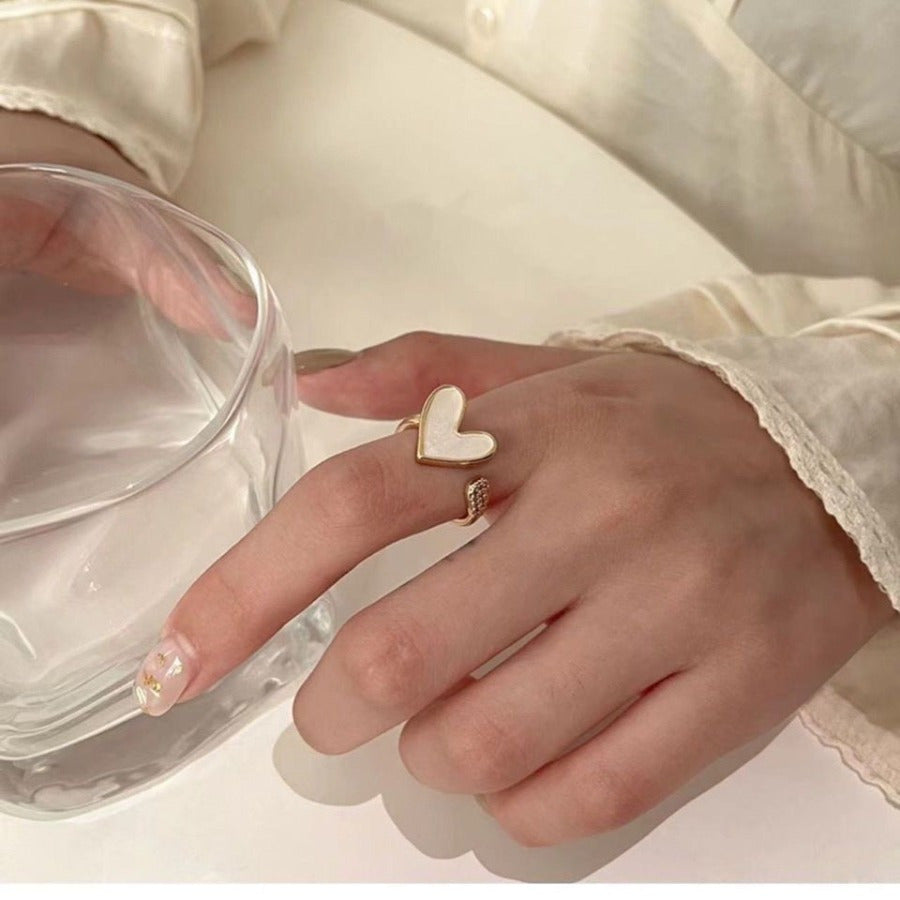 Erkaklar uchun sozlanadigan yurak qobiq uzuk, alloy, zamonaviy zargarlik buyumlari