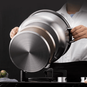 Stainless Steel Cookware Set with Multi-Layer Bottoms, Durable Soup Pots