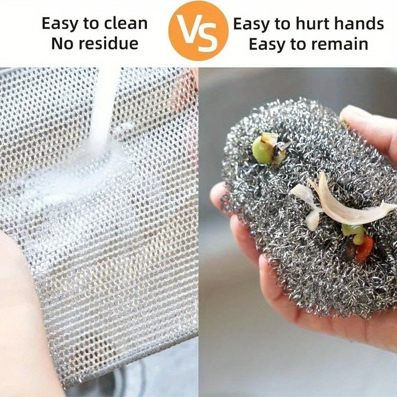 Reusable Non-Scratch Dish and Cookware Cleaning Sponges 30-Pack Microfiber and Steel Mesh Pads