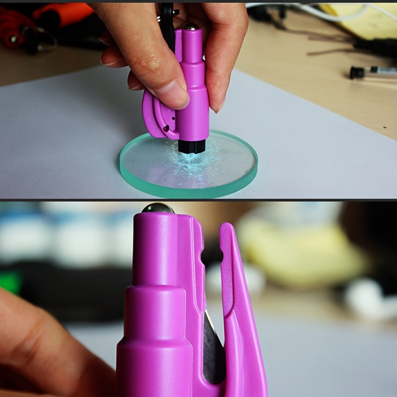 Emergency Car Escape Tool Belt Cutter and Fire Hammer Keychain Durable PET