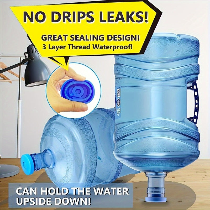 Упаковка из 3 универсальных силиконовых крышек для бутылок с водой, герметичная крышка для диспенсера для воды, многоразовое, безопасное для пищевых продуктов и пыленепроницаемое уплотнение для емкостей объемом от 18,93 л до 189,27 л.