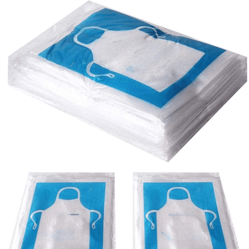 Disposable Clear Polyethylene Aprons Pack of 200 100 or 10 for Kitchen BBQ Food Contact