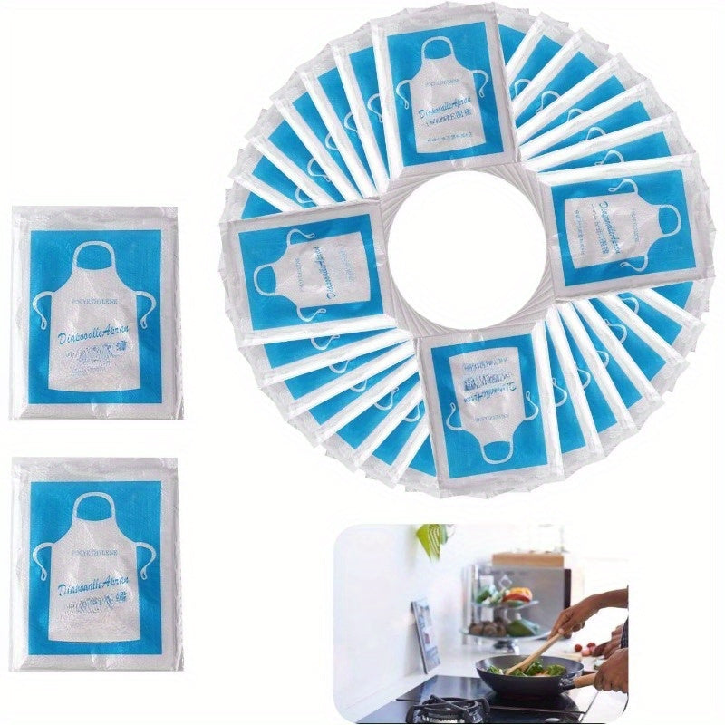 Disposable Clear Polyethylene Aprons Pack of 200 100 or 10 for Kitchen BBQ Food Contact