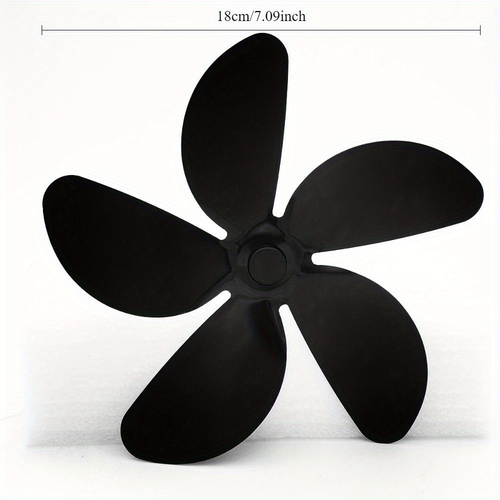 Wood Stove Fan Replacement 4/5/6 Blades Eco-Friendly Log Burner Fireplace Accessory