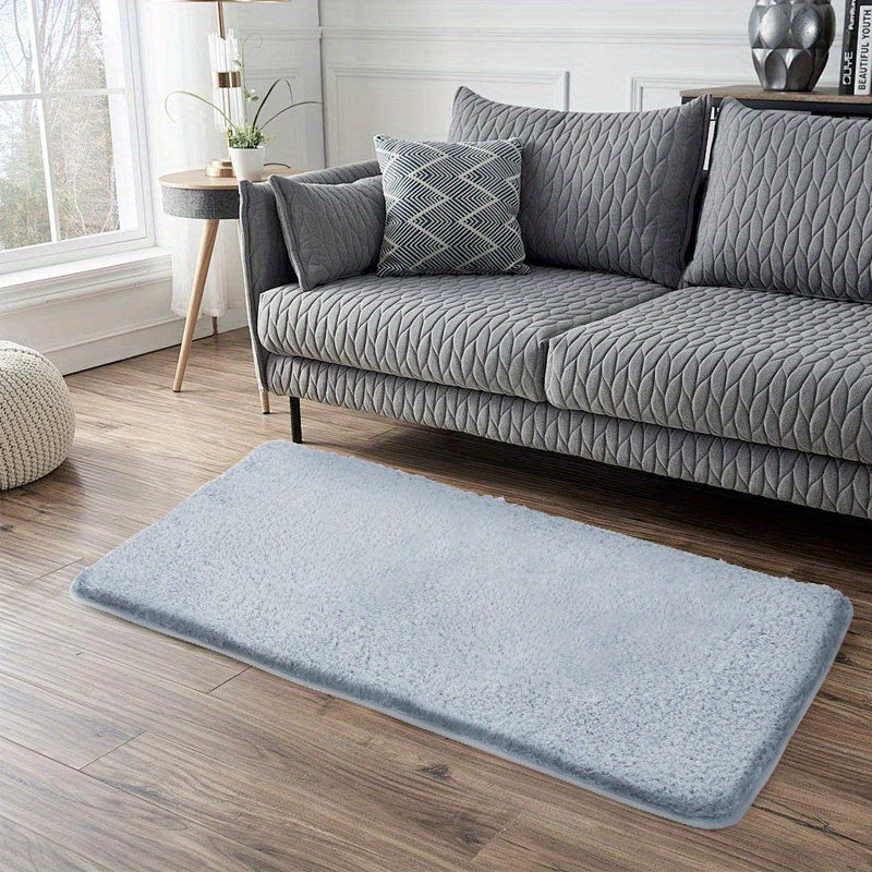 Luxurious Plush Bathroom Bath Mat Non-Slip Absorbent Washable Elegant