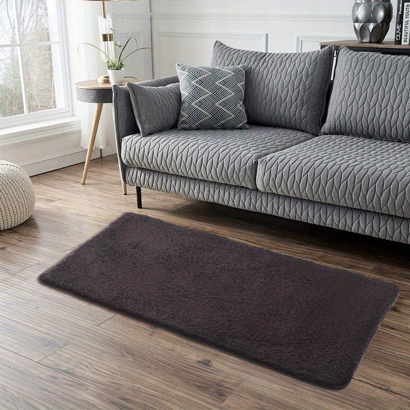 Luxurious Plush Bathroom Bath Mat Non-Slip Absorbent Washable Elegant