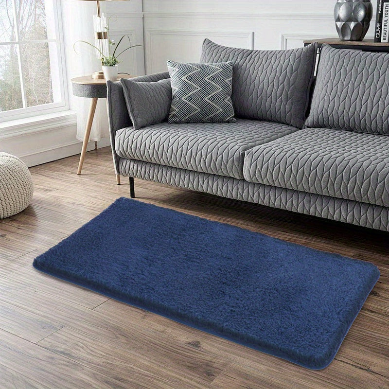 Luxurious Plush Bathroom Bath Mat Non-Slip Absorbent Washable Elegant