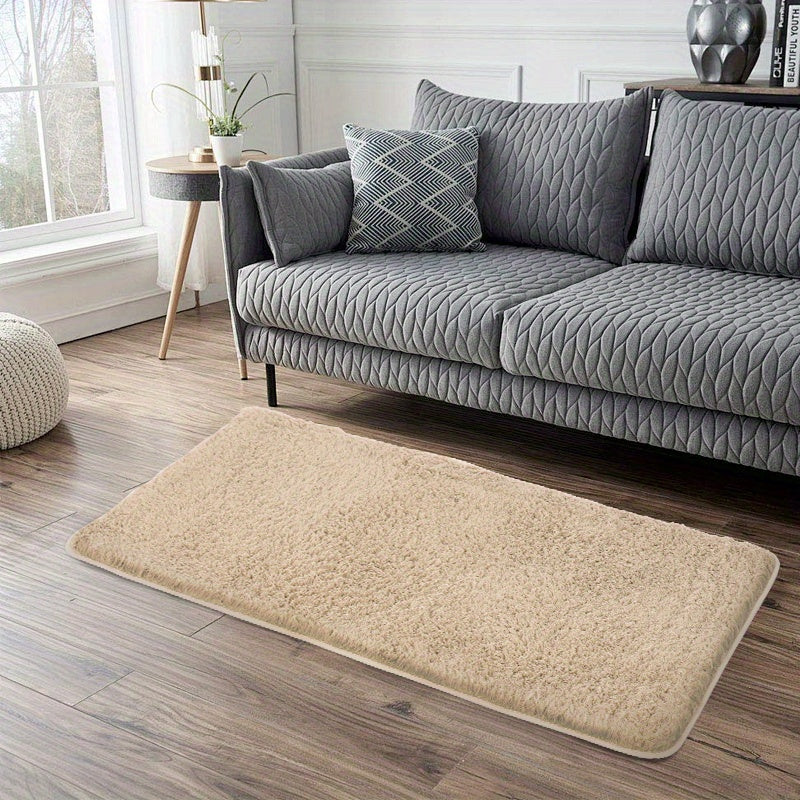 Luxurious Plush Bathroom Bath Mat Non-Slip Absorbent Washable Elegant