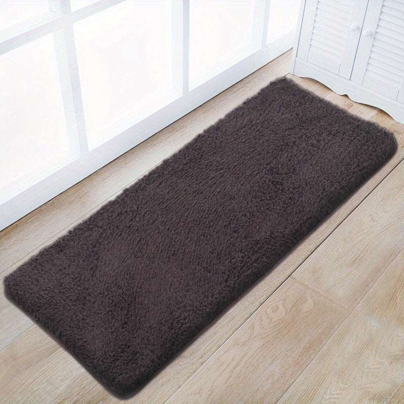 Luxurious Plush Bathroom Bath Mat Non-Slip Absorbent Washable Elegant