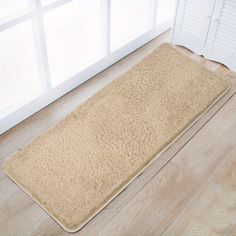 Luxurious Plush Bathroom Bath Mat Non-Slip Absorbent Washable Elegant