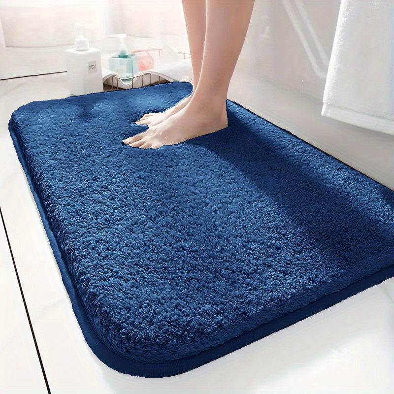 Luxurious Plush Bathroom Bath Mat Non-Slip Absorbent Washable Elegant