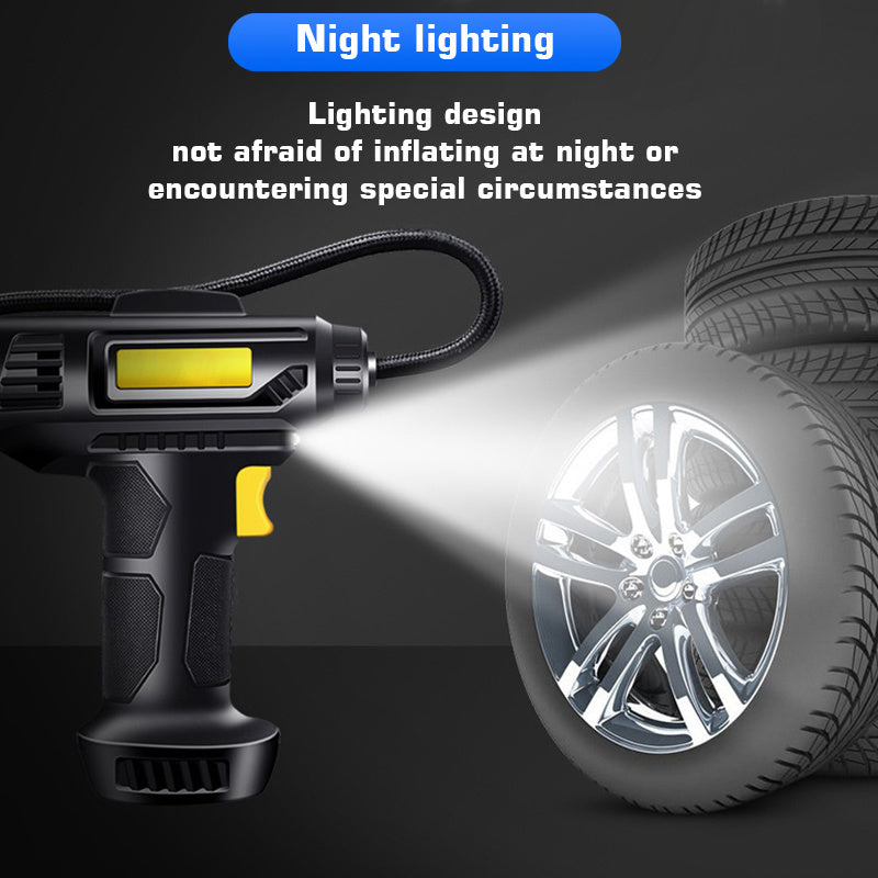 Portable Tire Inflator with Digital Display USB Rechargeable 150PSI for Cars Bikes Sports Balls