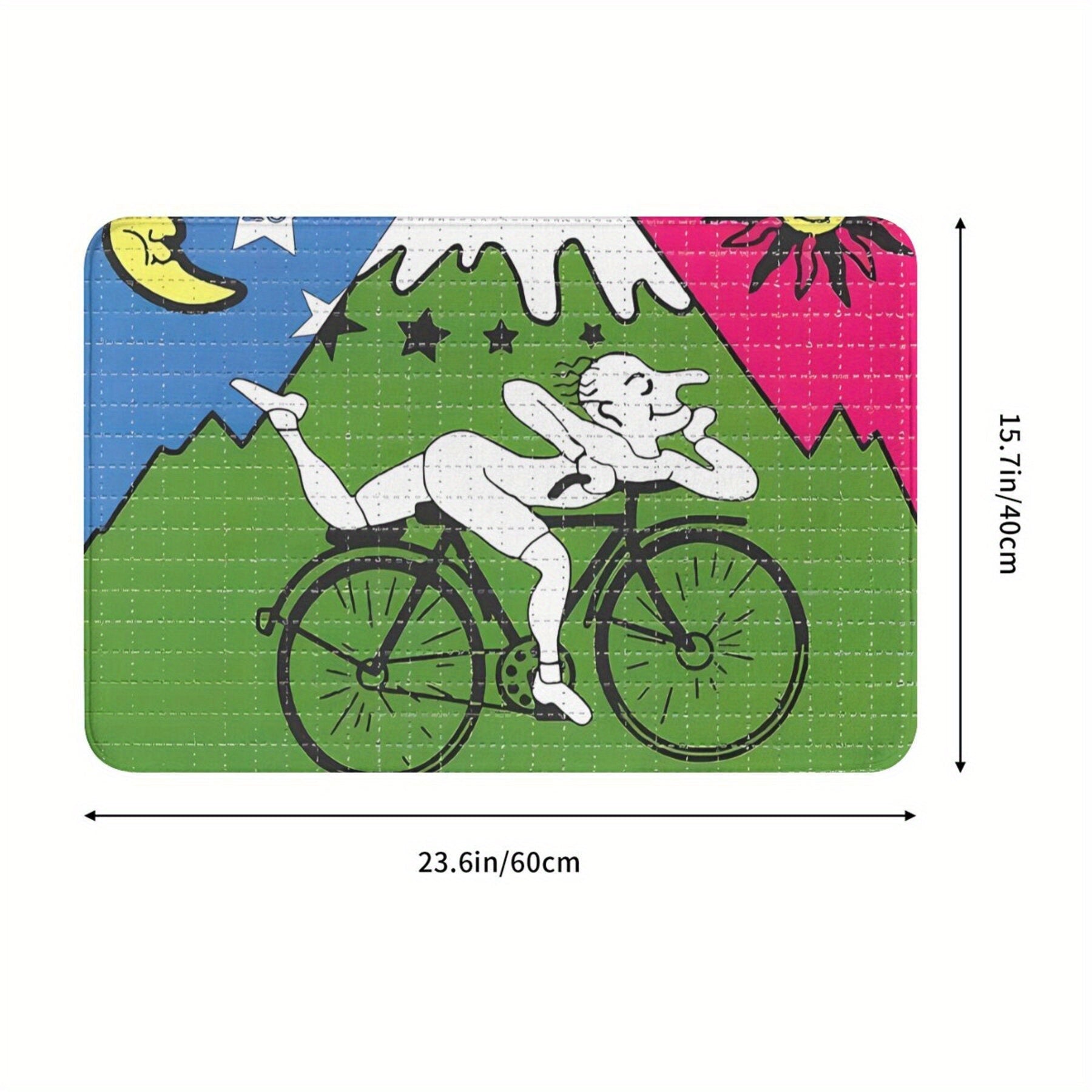 Non-Slip Polyester Doormat for Kitchen Hallway Bedroom Machine Washable