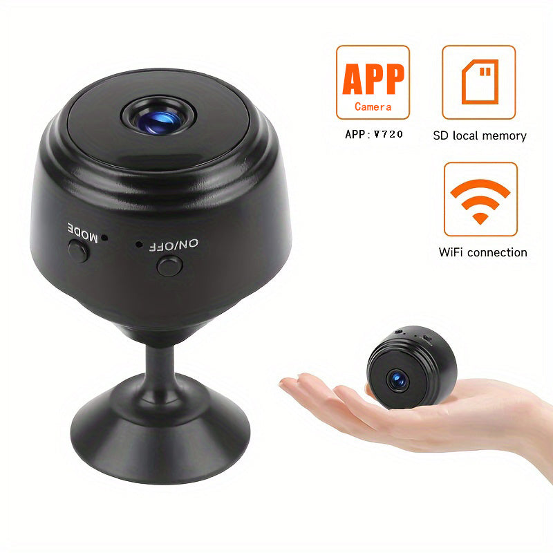 Wireless Indoor Security Camera with Night Vision 360° Rotating Lens Rechargeable Battery