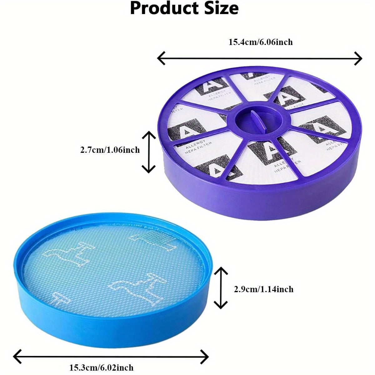 2 dona HEPA filtrni almashtirish to'plami Dyson changyutgich uchun DC19 DC20 DC21 DC29 old va orqa motor filtrlari