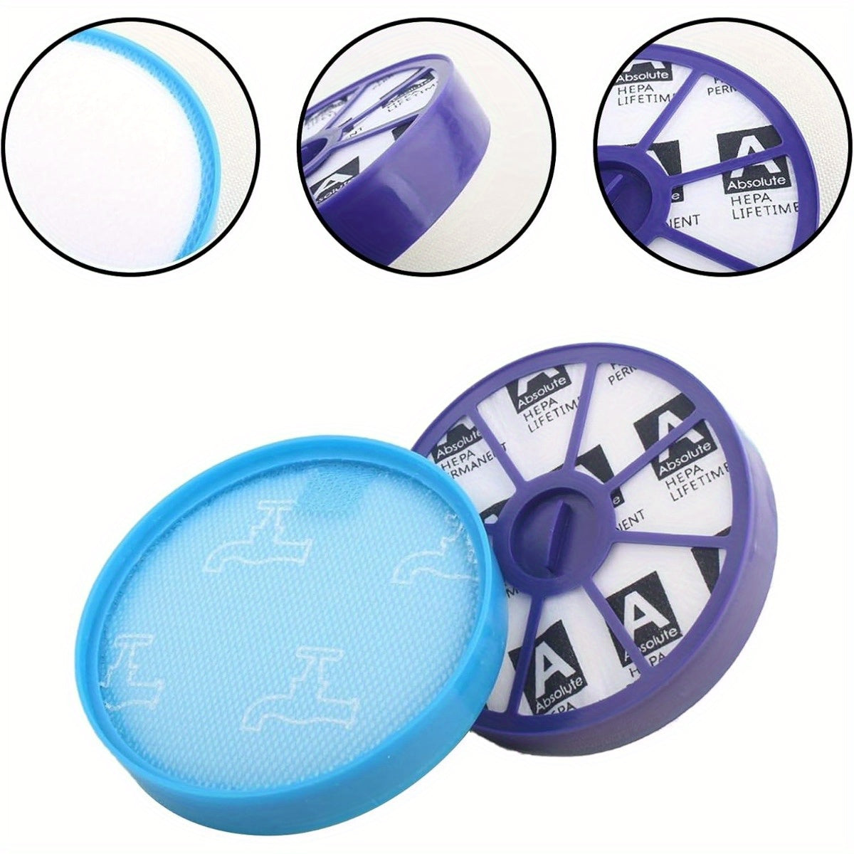 2 dona HEPA filtrni almashtirish to'plami Dyson changyutgich uchun DC19 DC20 DC21 DC29 old va orqa motor filtrlari