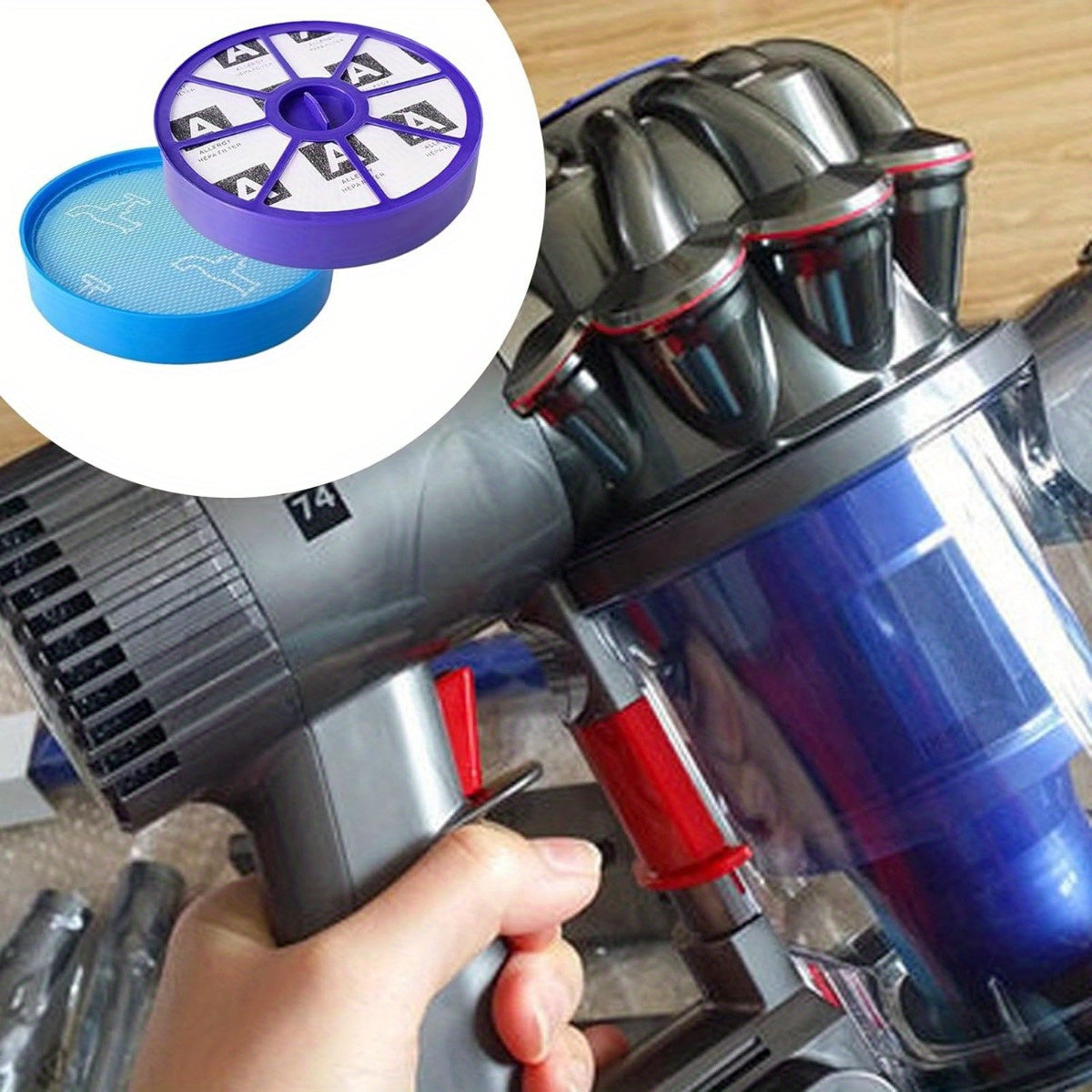 2 dona HEPA filtrni almashtirish to'plami Dyson changyutgich uchun DC19 DC20 DC21 DC29 old va orqa motor filtrlari