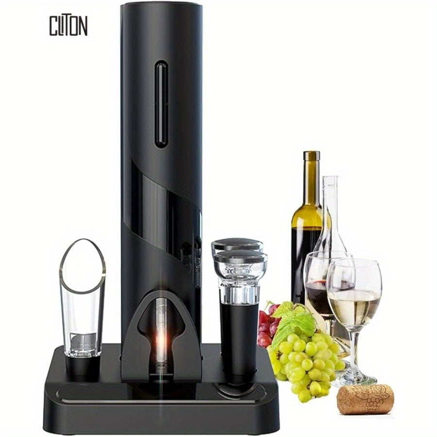 Vint uchun simsiz elektr sharob ochgich to'plami, qora, vinolar va partiyalar uchun