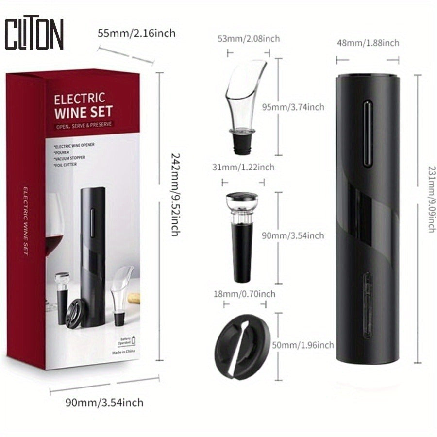 Vint uchun simsiz elektr sharob ochgich to'plami, qora, vinolar va partiyalar uchun