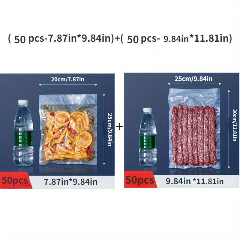 BPA-Free Vacuum Sealer Bags 100 Count in Various Sizes for Food Storage