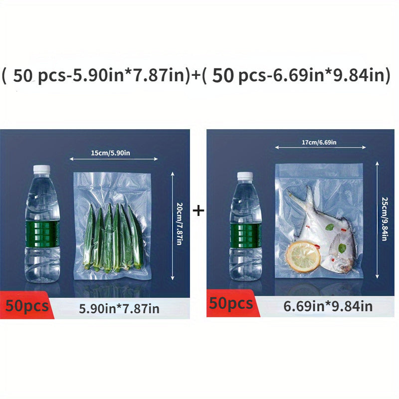 BPA-Free Vacuum Sealer Bags 100 Count in Various Sizes for Food Storage