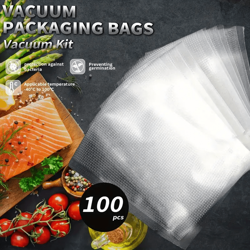 BPA-Free Vacuum Sealer Bags 100 Count in Various Sizes for Food Storage