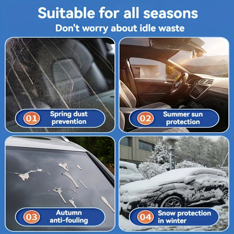 Durable Nylon Windshield Cover for All Seasons Snow Sun Protection