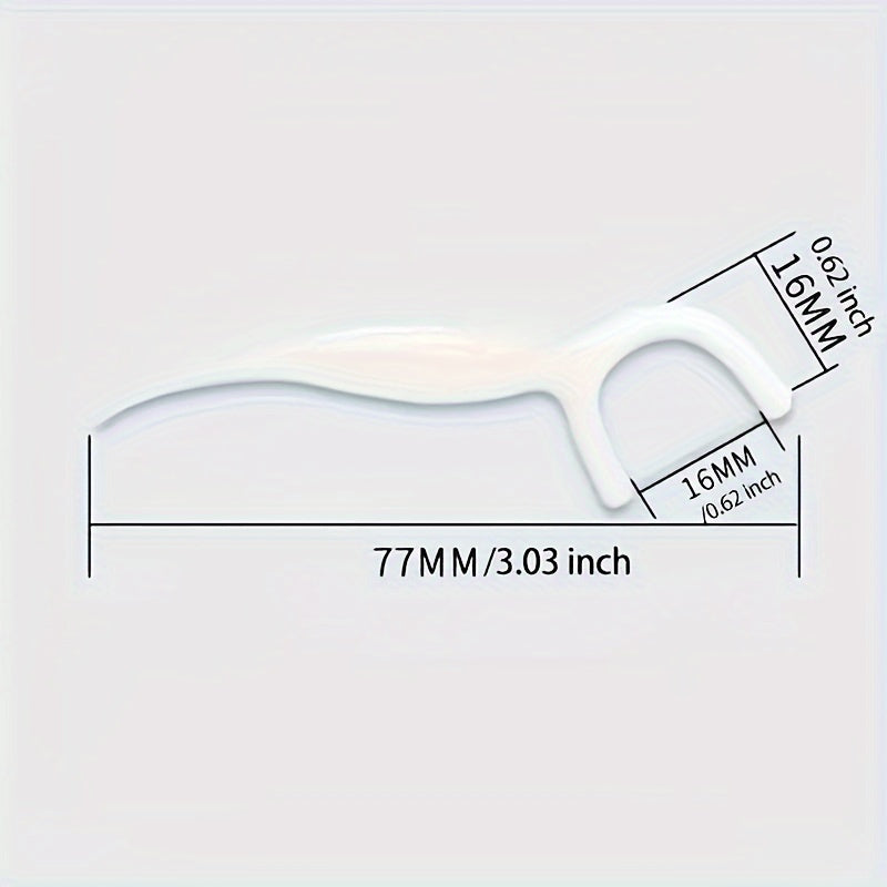 Unisex Polyester Dental Floss Sticks 3-Inch Long, 50 Pack for Oral Care