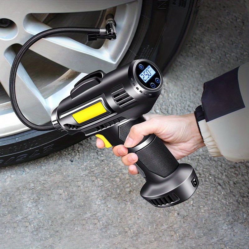 Portable 120W Cordless Car Tire Inflator with Digital Gauge and Light