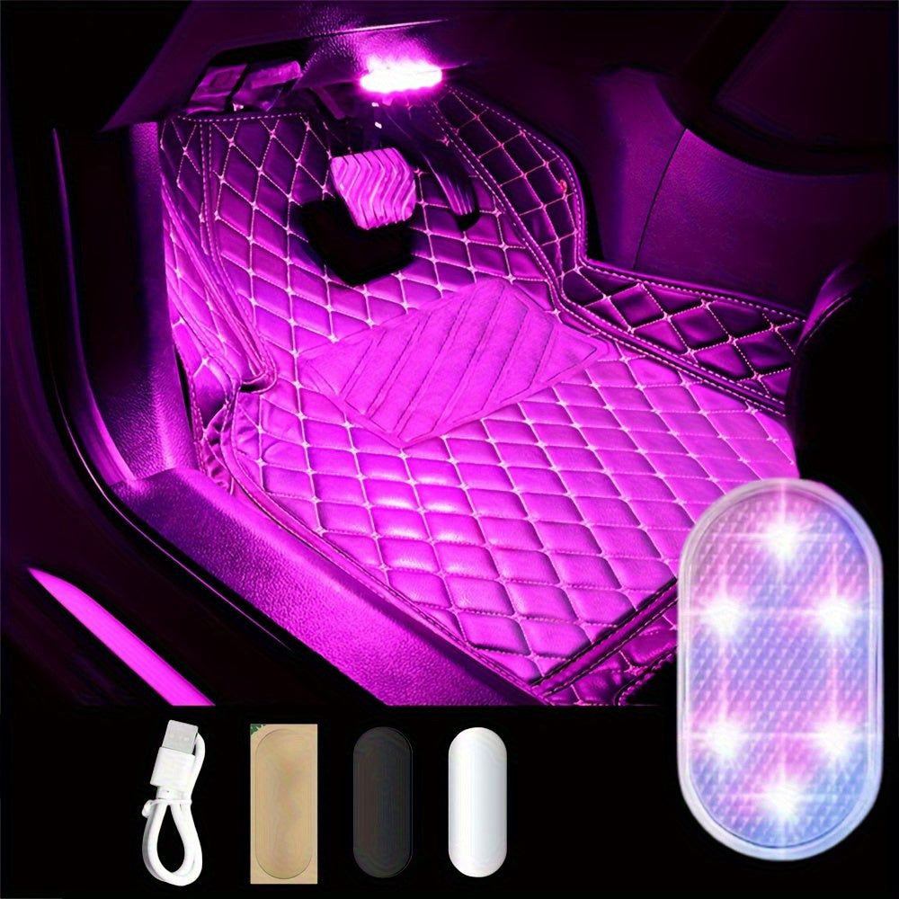 Universal Car Interior LED Lights Battery and USB Powered, Touch Activated, Portable Ceiling Dome Trunk Light